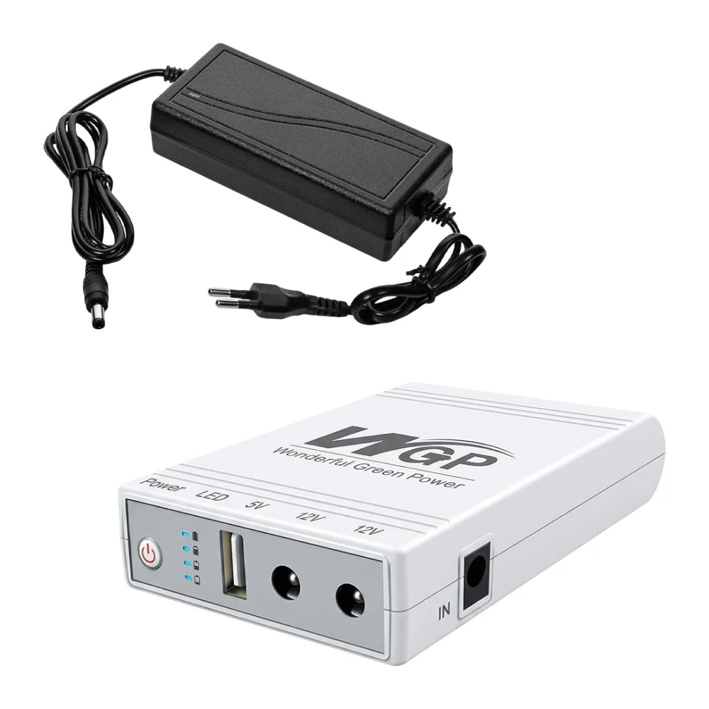 Комплект Mini UPS з блоком живлення: джерело безперебійного живлення Mini UPS WGP UPS103C 16000mAh 5V/12V/12V, Li-ion 4*4Ah, для роутера і медіаконвертера та блок живлення Kraft KRF-1203PS 12V/3A Комплект Mini UPS з блоком живлення: джерело безперебійного живлення Mini UPS WGP UPS103C 16000mAh 5V/12V/12V, Li-ion 4*4Ah, для роутера і медіаконвертера та блок живлення Kraft KRF-1203PS 12V/3A