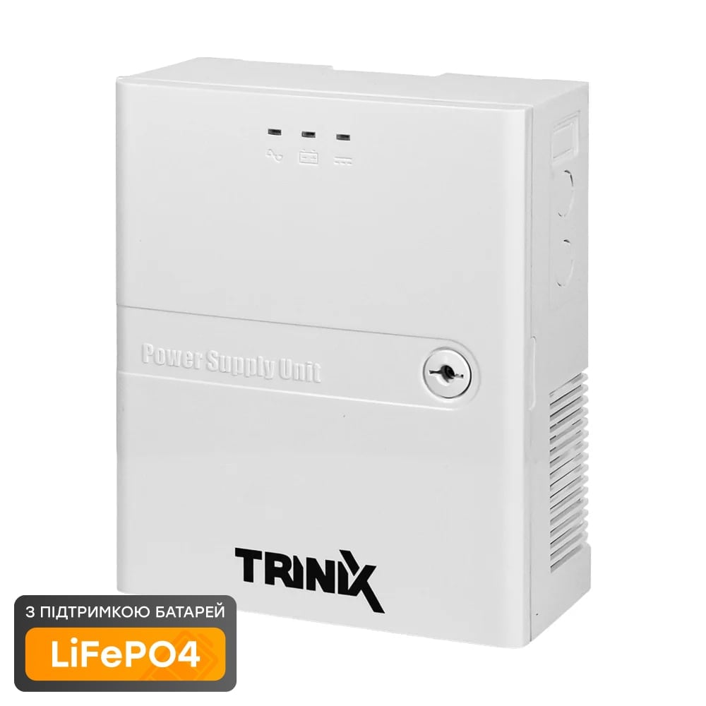 Комплект резервного живлення Trinix: джерело безперебійного живлення PSU-1203LED(P) LiFePO4 і акумуляторна батарея LFP 12V8Ah LiFePO4 фото 2 Комплект резервного живлення Trinix: джерело безперебійного живлення PSU-1203LED(P) LiFePO4 і акумуляторна батарея LFP 12V8Ah LiFePO4 фото 2