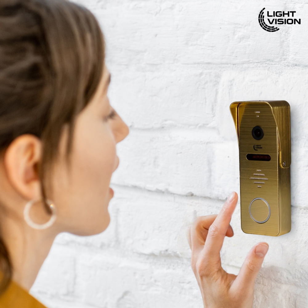 Комплект відеодомофона Light Vision: домофон 10" SINGAPORE (AI) FHD White та відеопанель RIO FHD Gold фото 6 Комплект відеодомофона Light Vision: домофон 10" SINGAPORE (AI) FHD White та відеопанель RIO FHD Gold фото 6