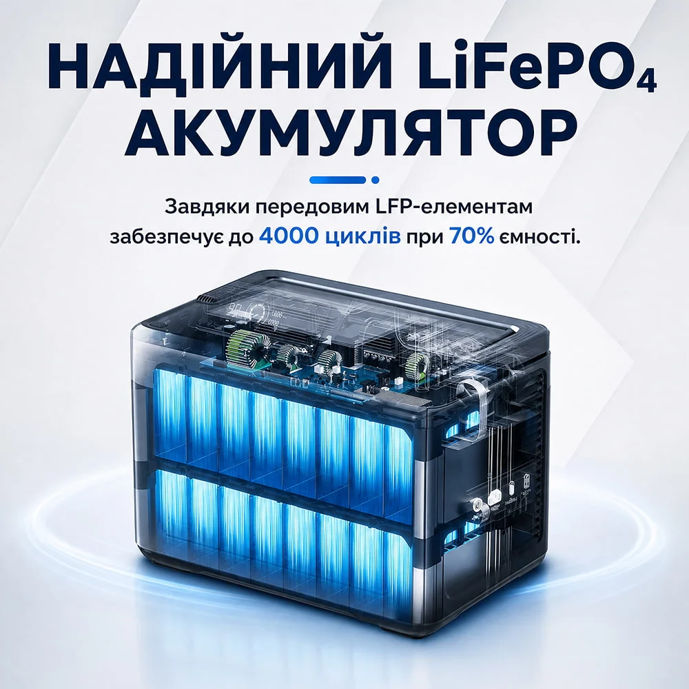 Портативна зарядна станція OUKITEL P1000E PLUS 1800W 1024Wh фото 15 Портативна зарядна станція OUKITEL P1000E PLUS 1800W 1024Wh фото 15
