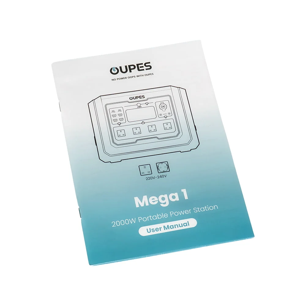 Портативна зарядна станція OUPES Mega 1 S1 2000W 1024Wh LiFePO4 фото 11 Портативна зарядна станція OUPES Mega 1 S1 2000W 1024Wh LiFePO4 фото 11