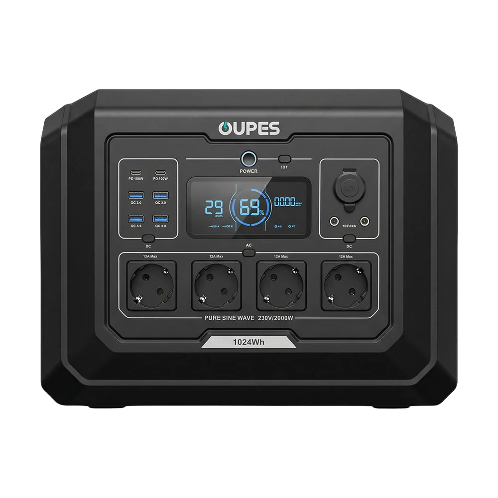 Портативна зарядна станція OUPES Mega 1 S1 2000W 1024Wh LiFePO4 фото 5 Портативна зарядна станція OUPES Mega 1 S1 2000W 1024Wh LiFePO4 фото 5