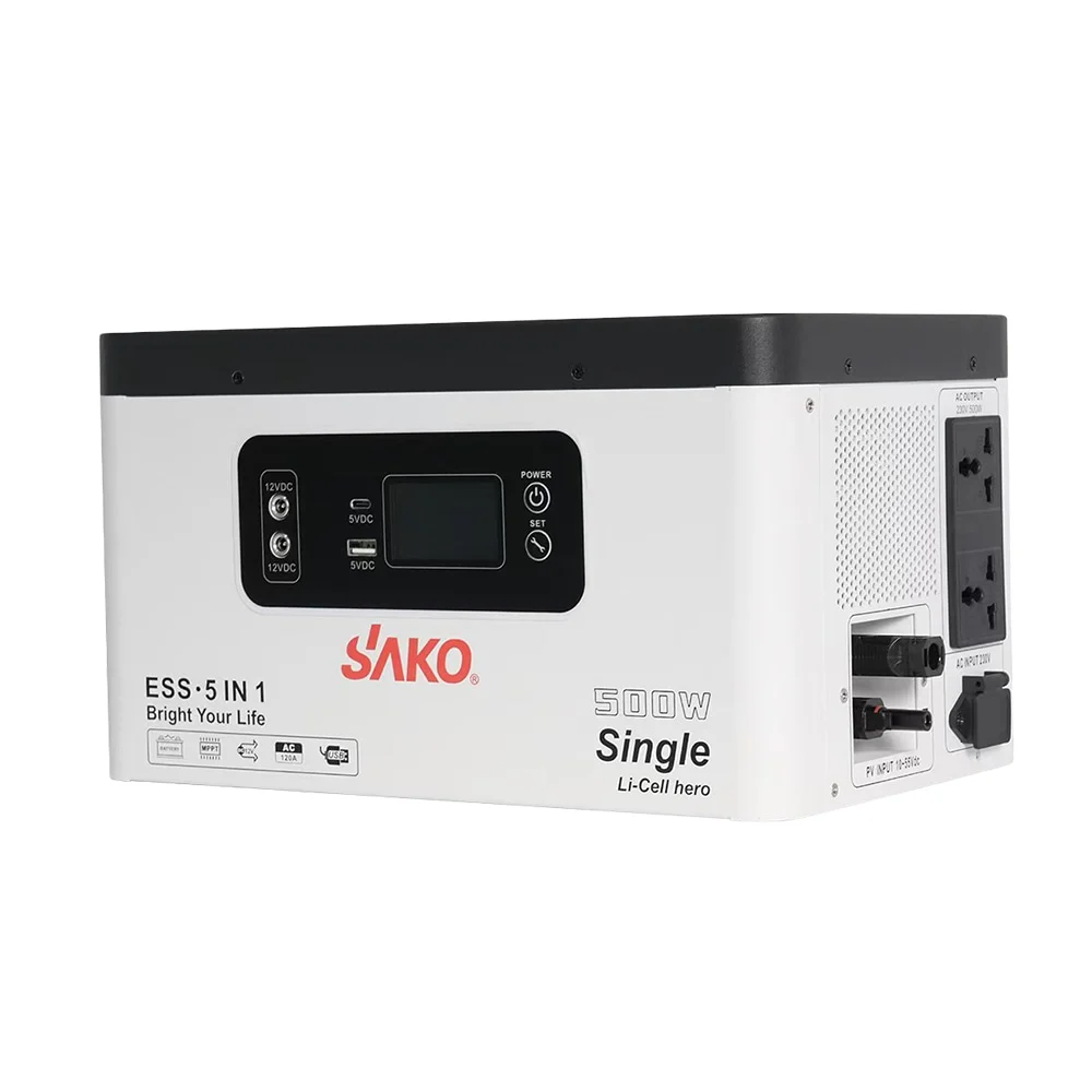 Портативна зарядна станція Sako Alpha-ESS-500W/1KWh. Потужність 500 Вт, енергоємність 1004.8 Вт*год, LifePO4 Портативна зарядна станція Sako Alpha-ESS-500W/1KWh. Потужність 500 Вт, енергоємність 1004.8 Вт*год, LifePO4