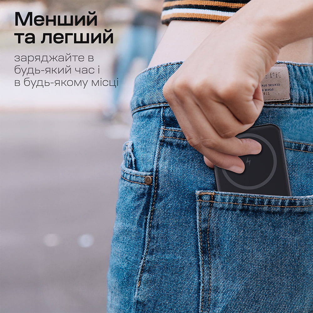Повербанк 5000mAh Choetech B709 Black PD3.0 бездротова магнітна зарядка фото 9 Повербанк 5000mAh Choetech B709 Black PD3.0 бездротова магнітна зарядка фото 9