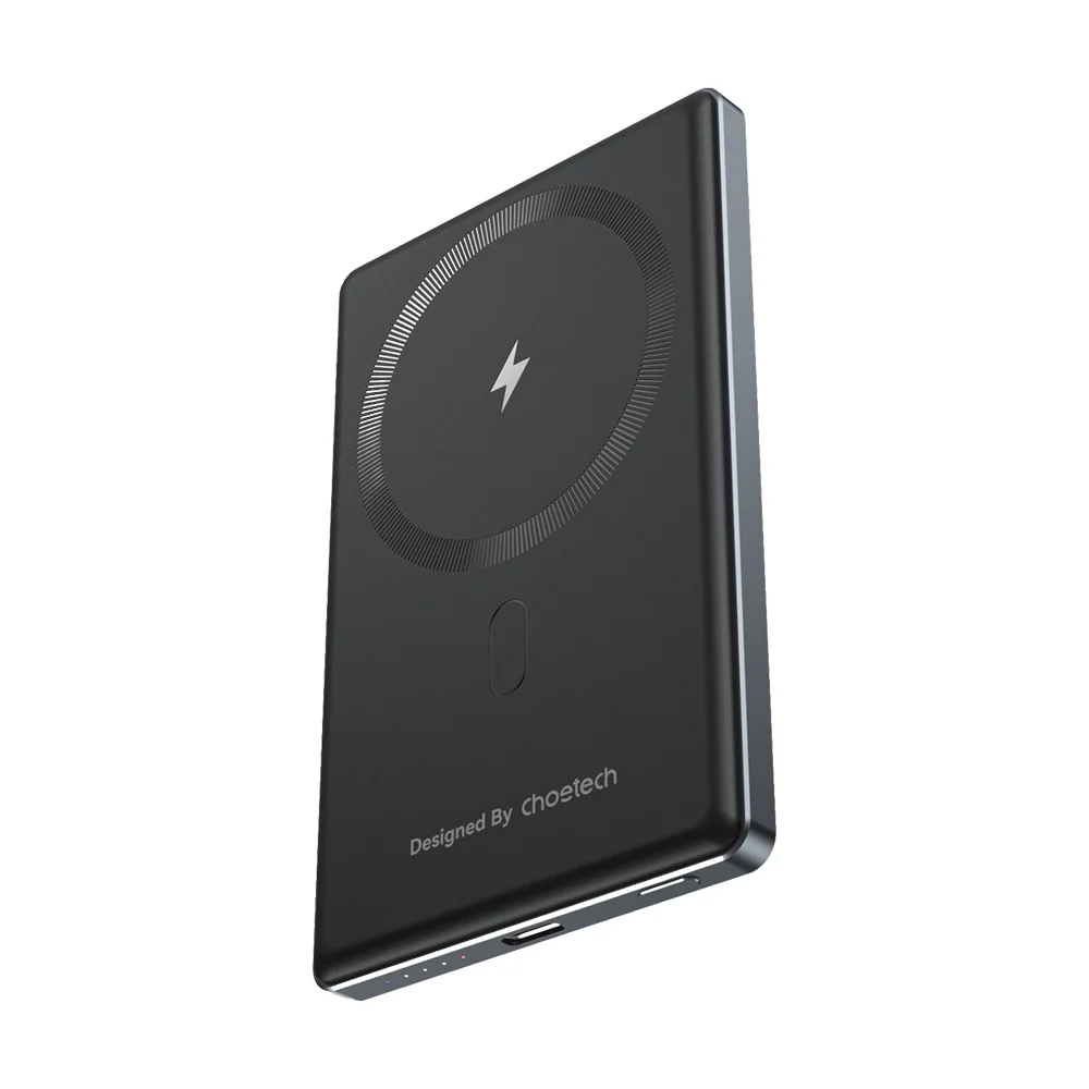 Повербанк 5000mAh Choetech B738 Black QC3.0 PD3.0 бездротова магнітна зарядка фото 2