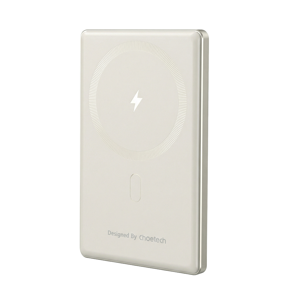 Повербанк 5000mAh Choetech B738 White QC3.0 PD3.0 бездротова магнітна зарядка 