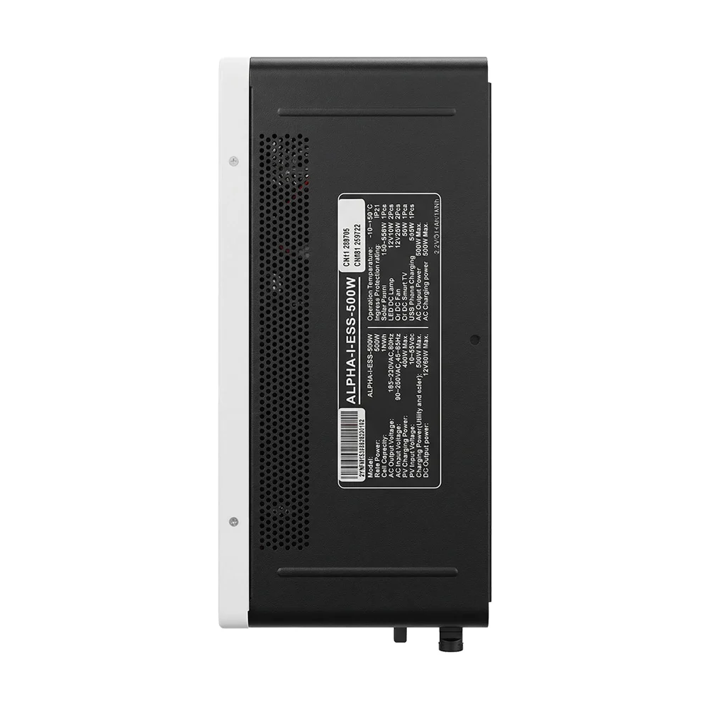 Система резервного живлення (інвертор та батарея) Sako Alpha-ESS-500W/1KWh настінна. Потужність 500 Вт, енергоємність 1004.8 Вт*год, LifePO4 фото 7 Система резервного живлення (інвертор та батарея) Sako Alpha-ESS-500W/1KWh настінна. Потужність 500 Вт, енергоємність 1004.8 Вт*год, LifePO4 фото 7